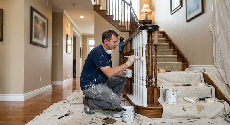 Interior Steps Painting in Waco, TX