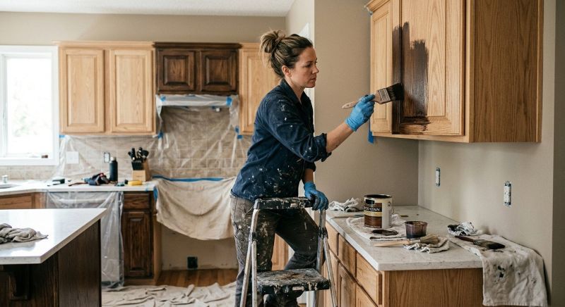 Kitchen Cabinet Staining in Indianapolis, IN