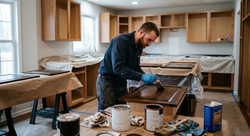 Kitchen Cabinet Staining in Dayton, OH