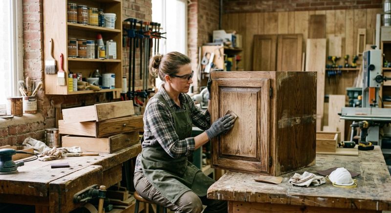 Wood Cabinet Refinishing in Bloomington, IN